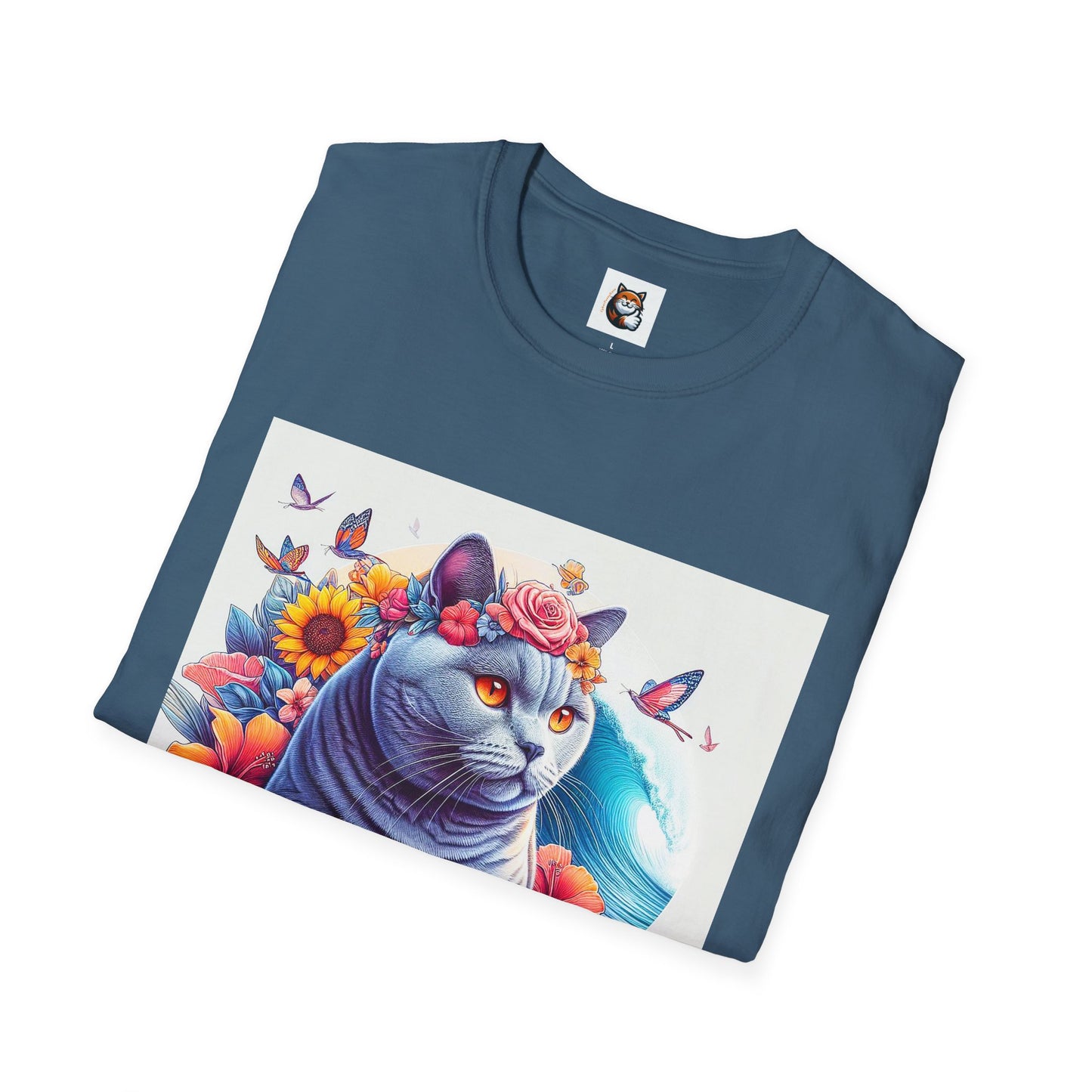 British Shorthair surf board Softstyle T-Shirt