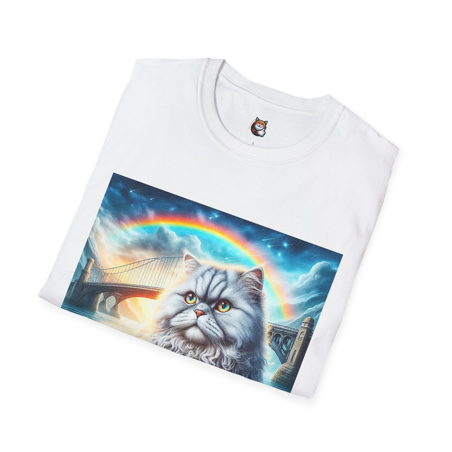 Selkirk Rex Cat T-Shirt  rainbow bridge