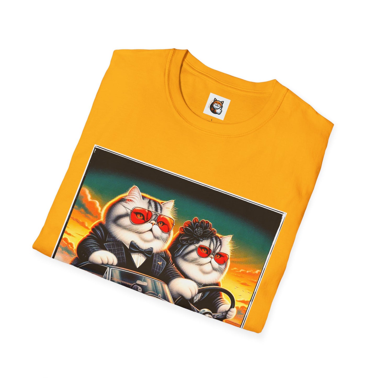 Wacky Exotic Shorthair Cat Unisex Softstyle T-Shirt