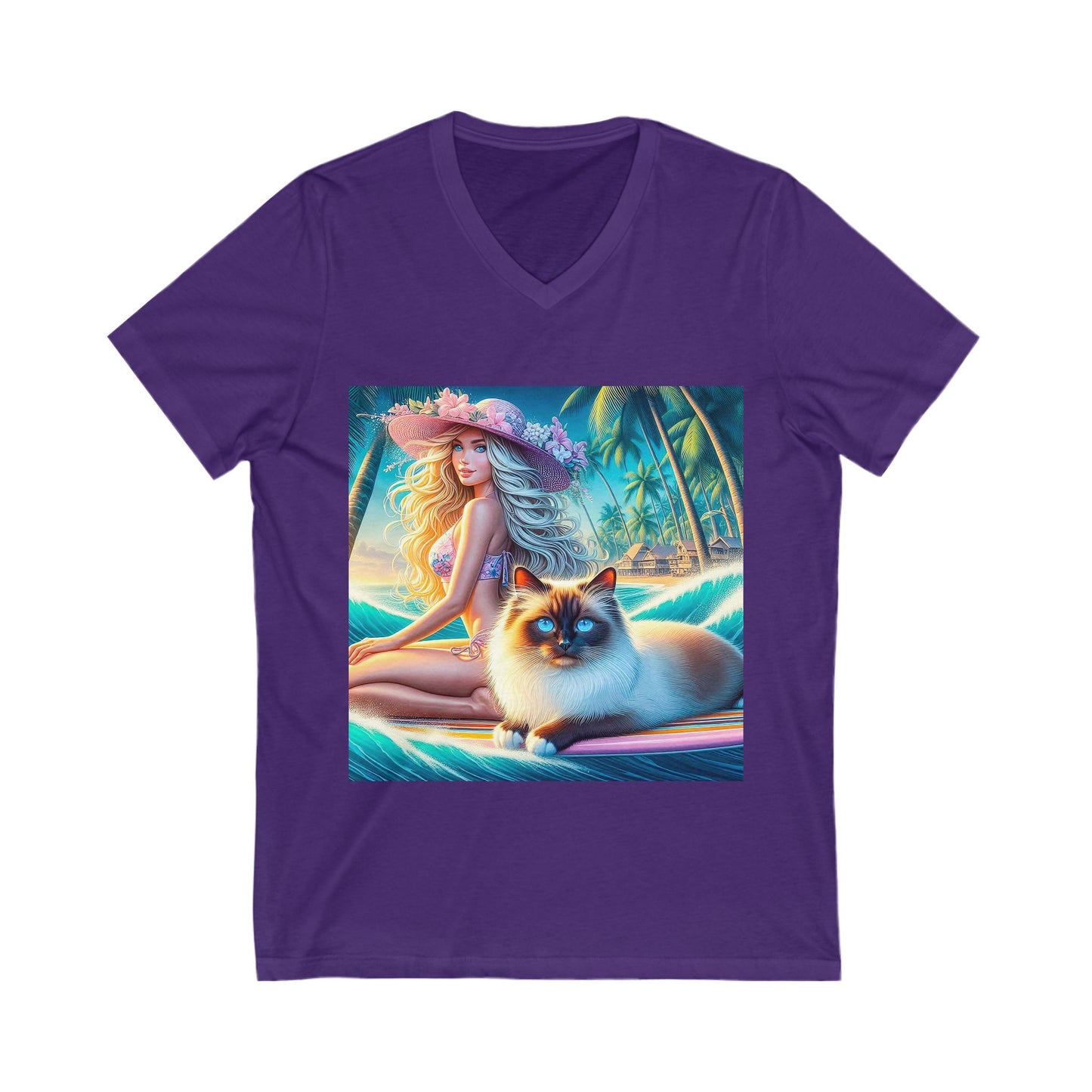 Birman surfer Jersey Short Sleeve V-Neck Tee