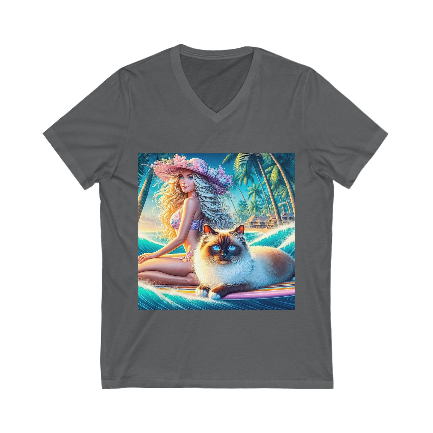 Birman surfer Jersey Short Sleeve V-Neck Tee