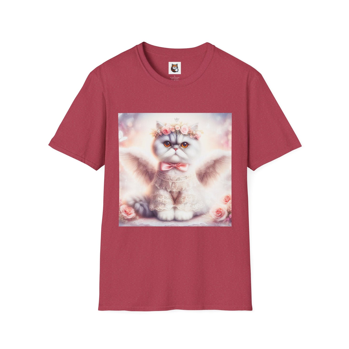 Selkirk Rex Cat T-Shirt flower Angel
