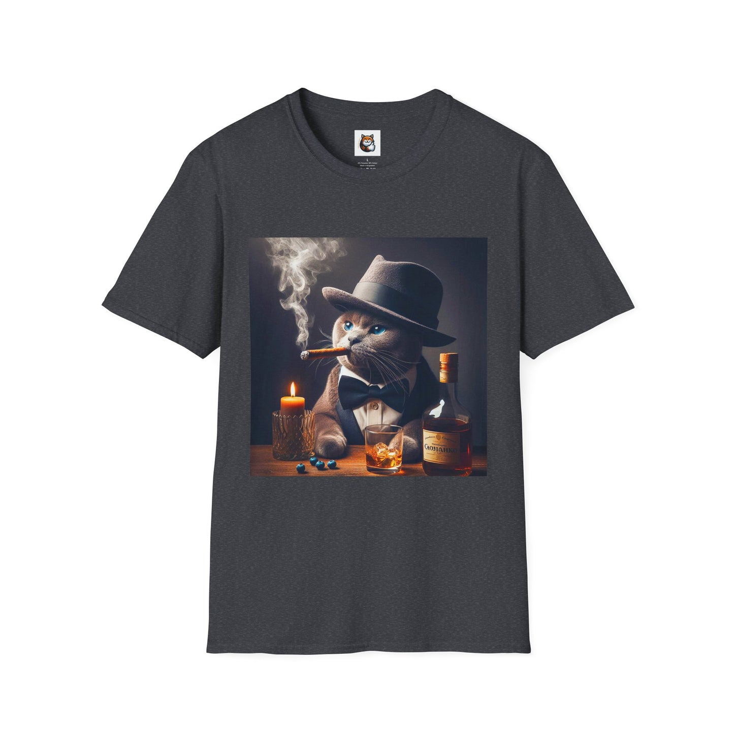 Russian Blue Cat Unisex Softstyle T-Shirt