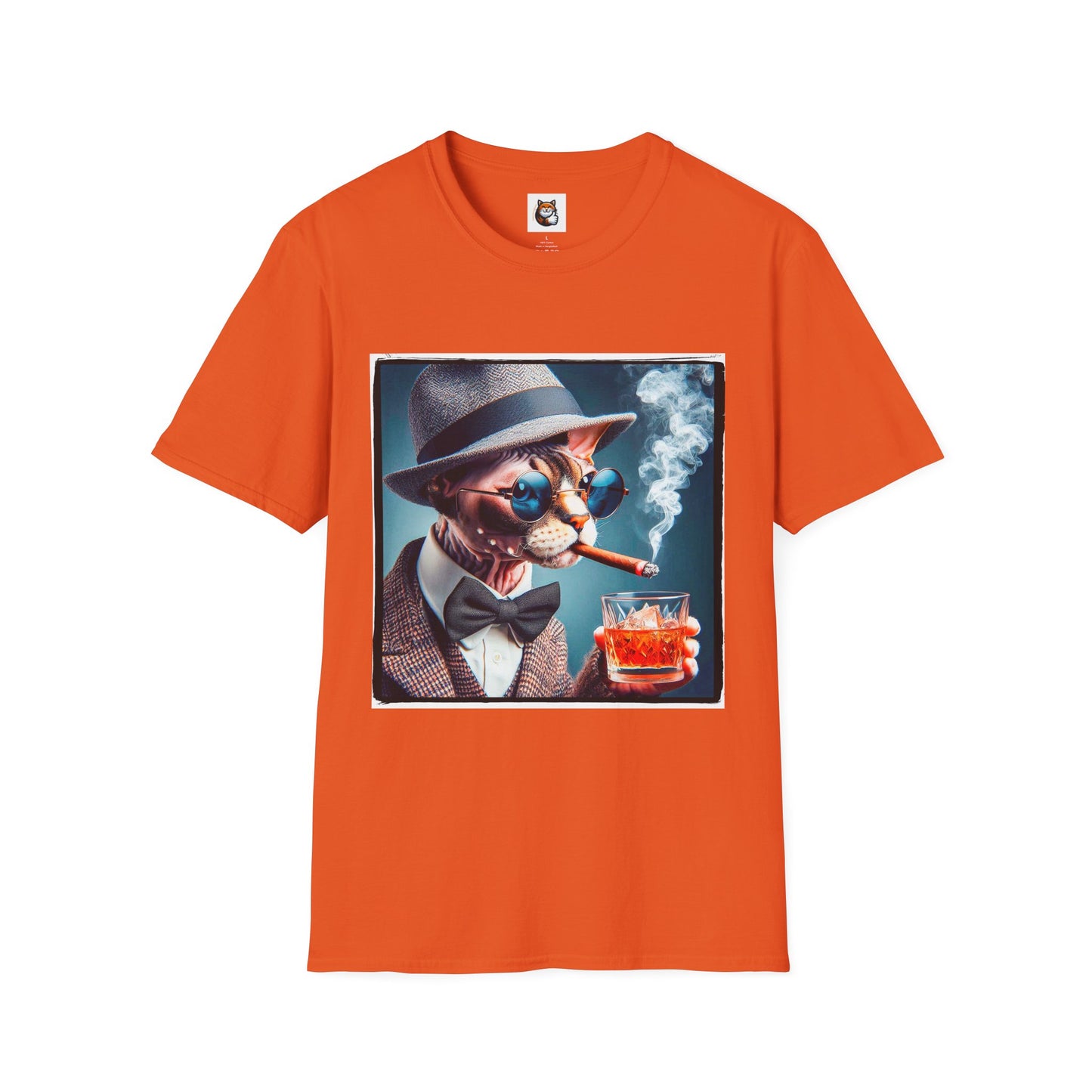 Devon Rex Cat smoking Softstyle T-Shirt