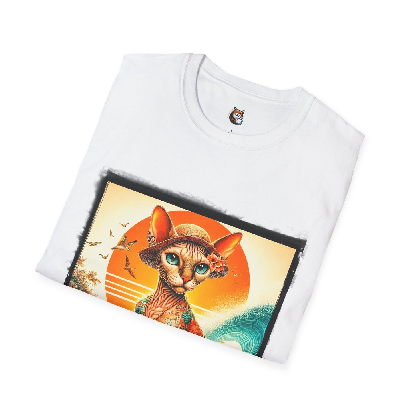 Devon Rex Cat Unisex Softstyle T-Shirt