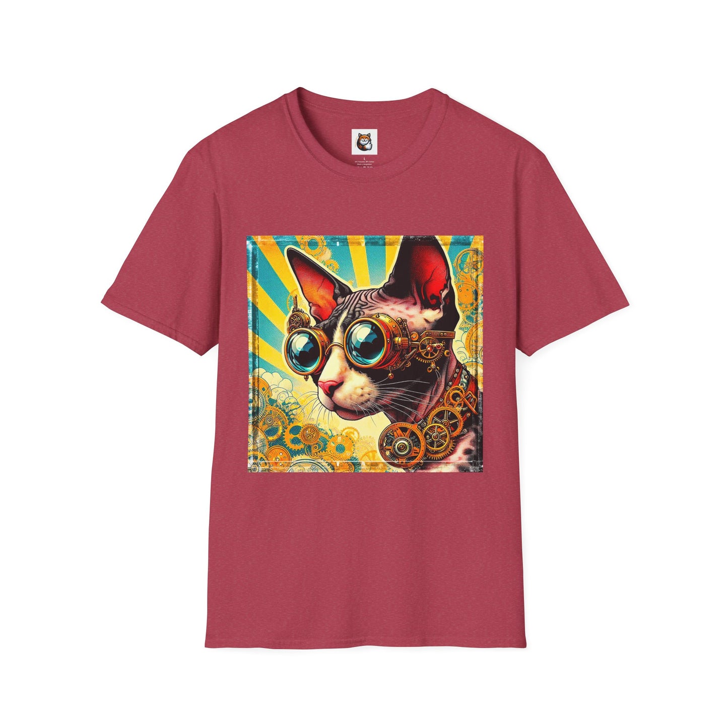 Cornish Rex Cat Unisex steam punk  T-Shirt
