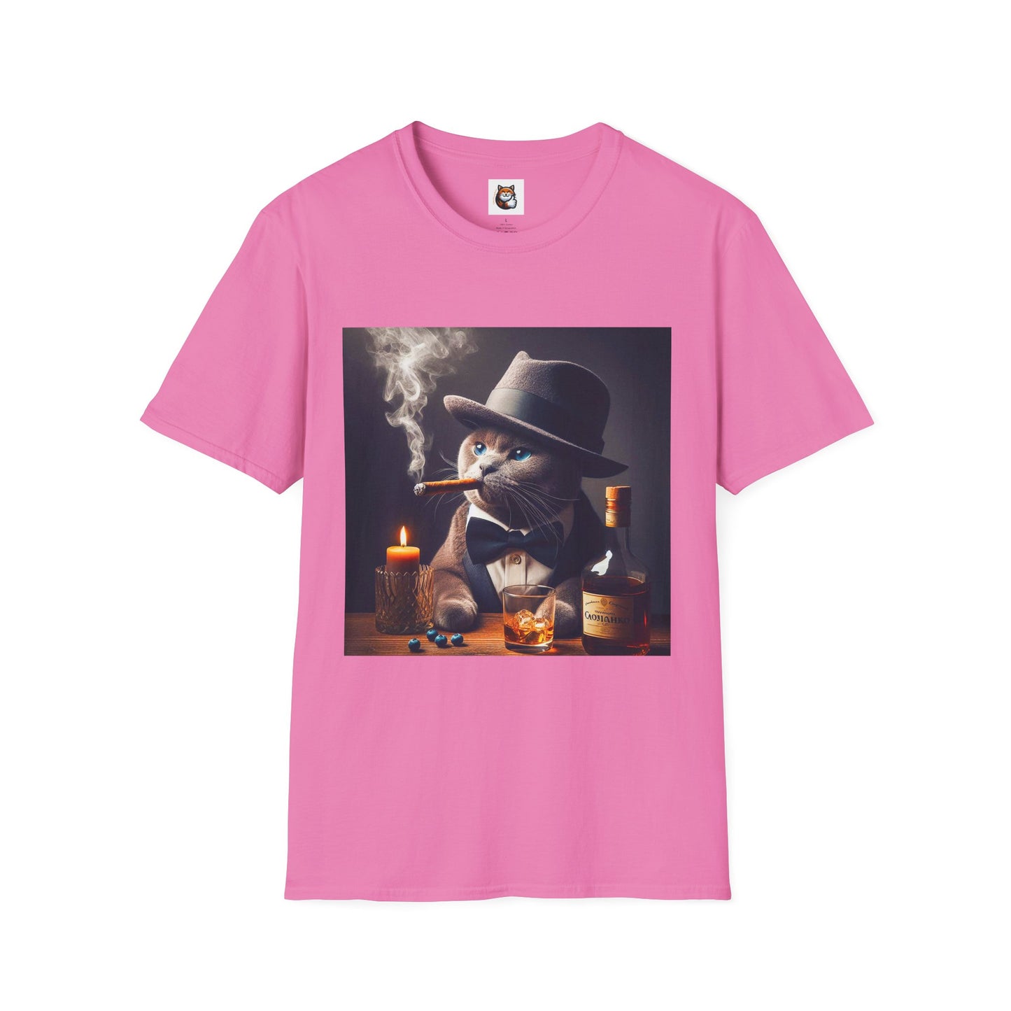 Russian Blue Cat Unisex Softstyle T-Shirt
