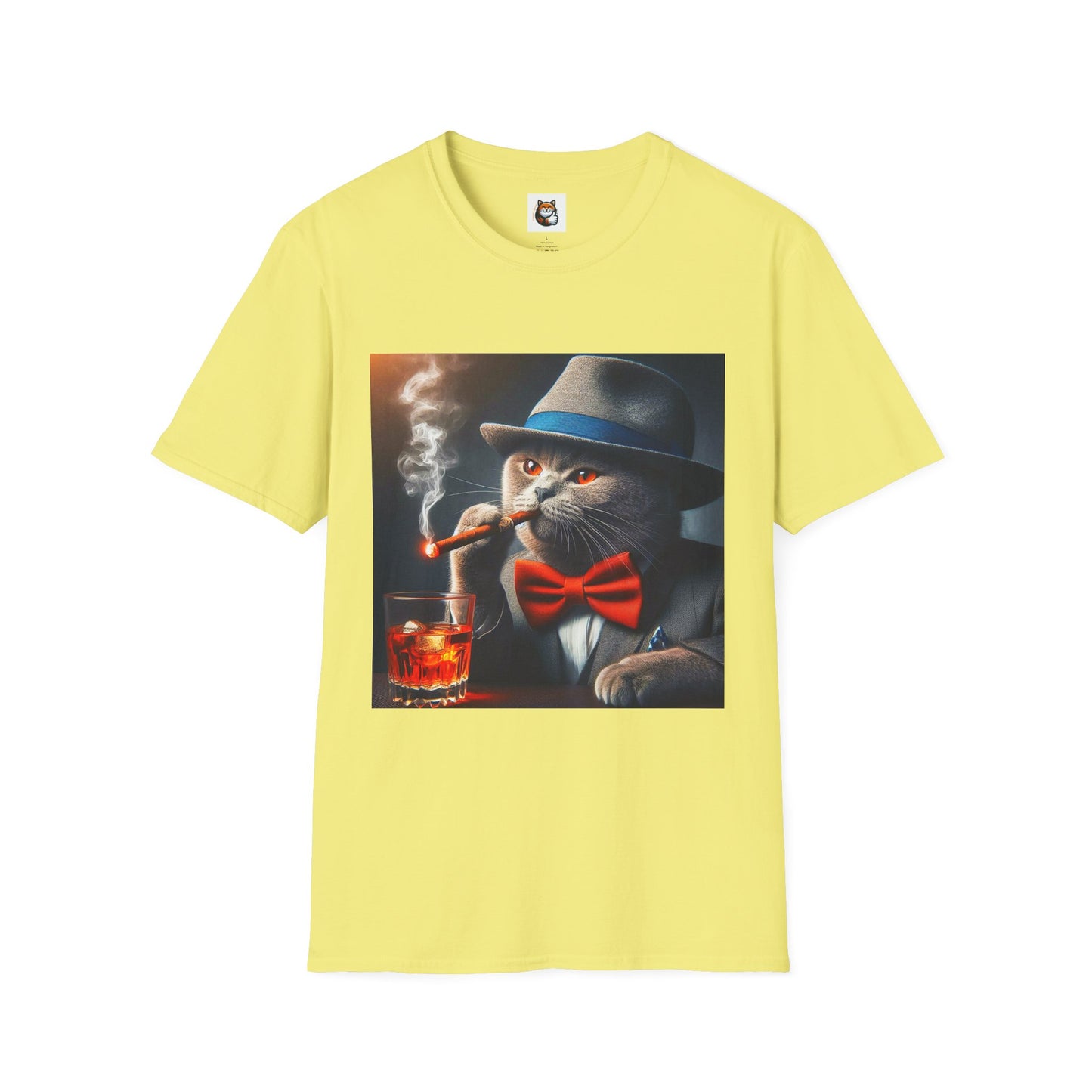 Russian Blue Cat whiskey drinking  T-Shirt