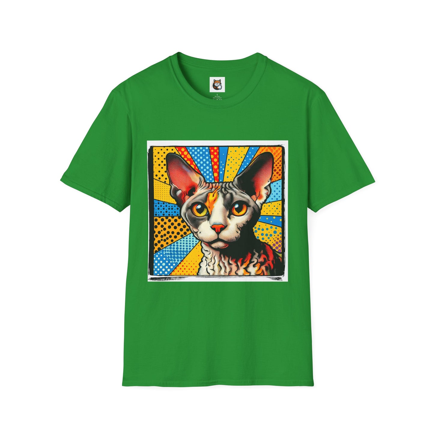 Devon Rex Comic book  Unisex Softstyle T-Shirt