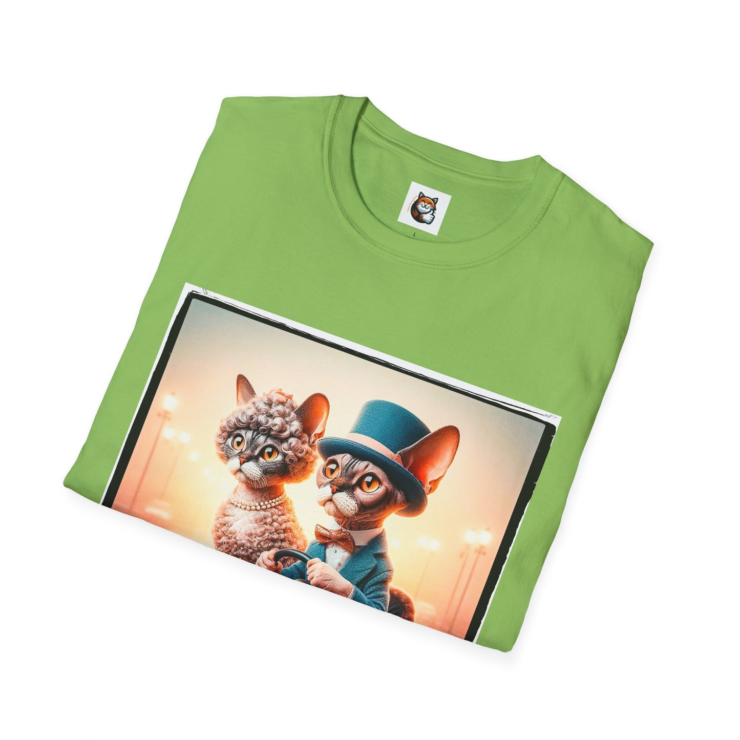 Wacky  Devon Rex Cat Unisex Softstyle T-Shirt
