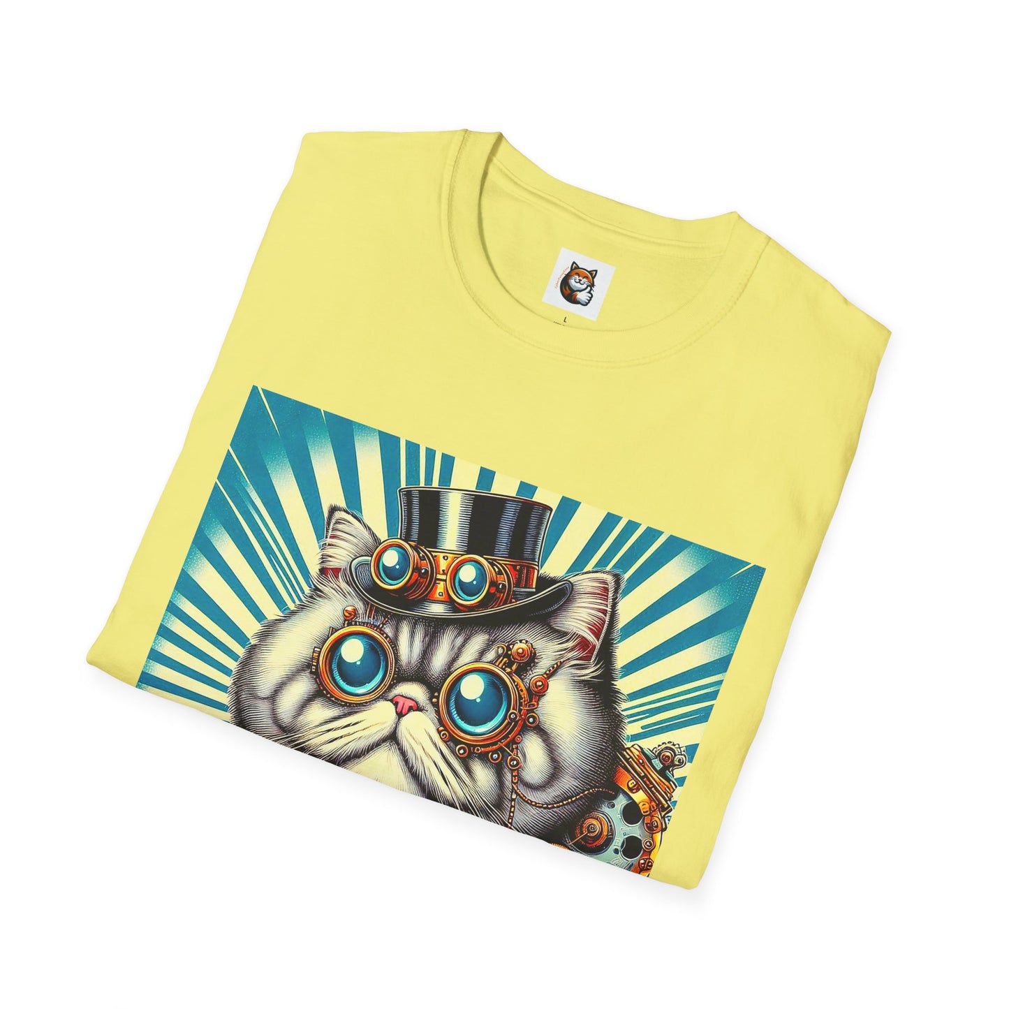 Selkirk Rex Cat T-Shirt steam punk