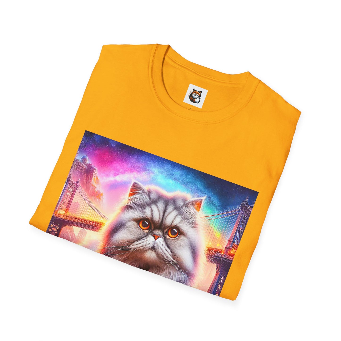 Selkirk Rex Cat T-Shirt purple sunset