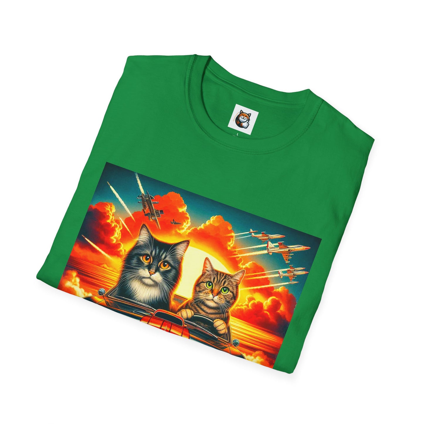 Wacky Domestic Cat Unisex Softstyle T-Shirt