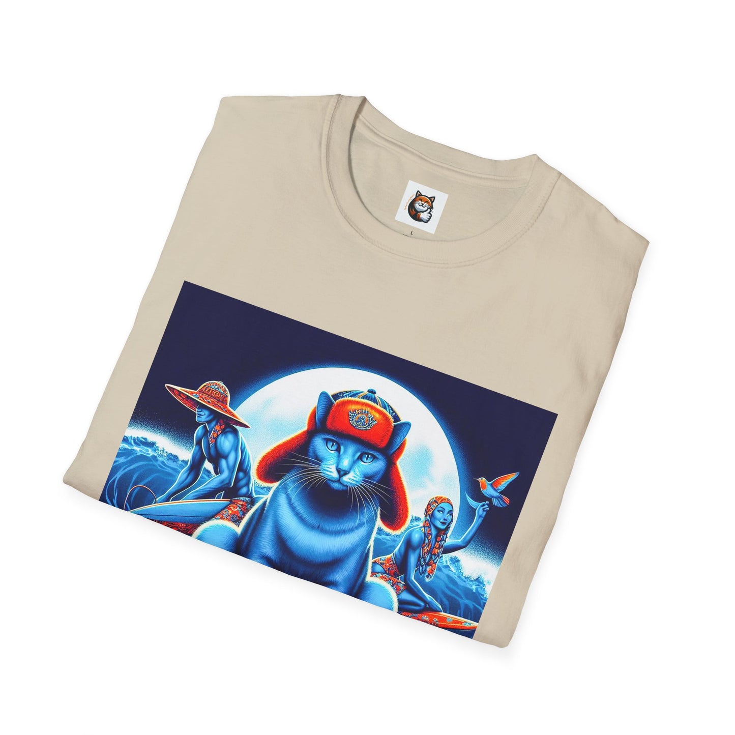 Russian Blue Cat Unisex Softstyle T-Shirt