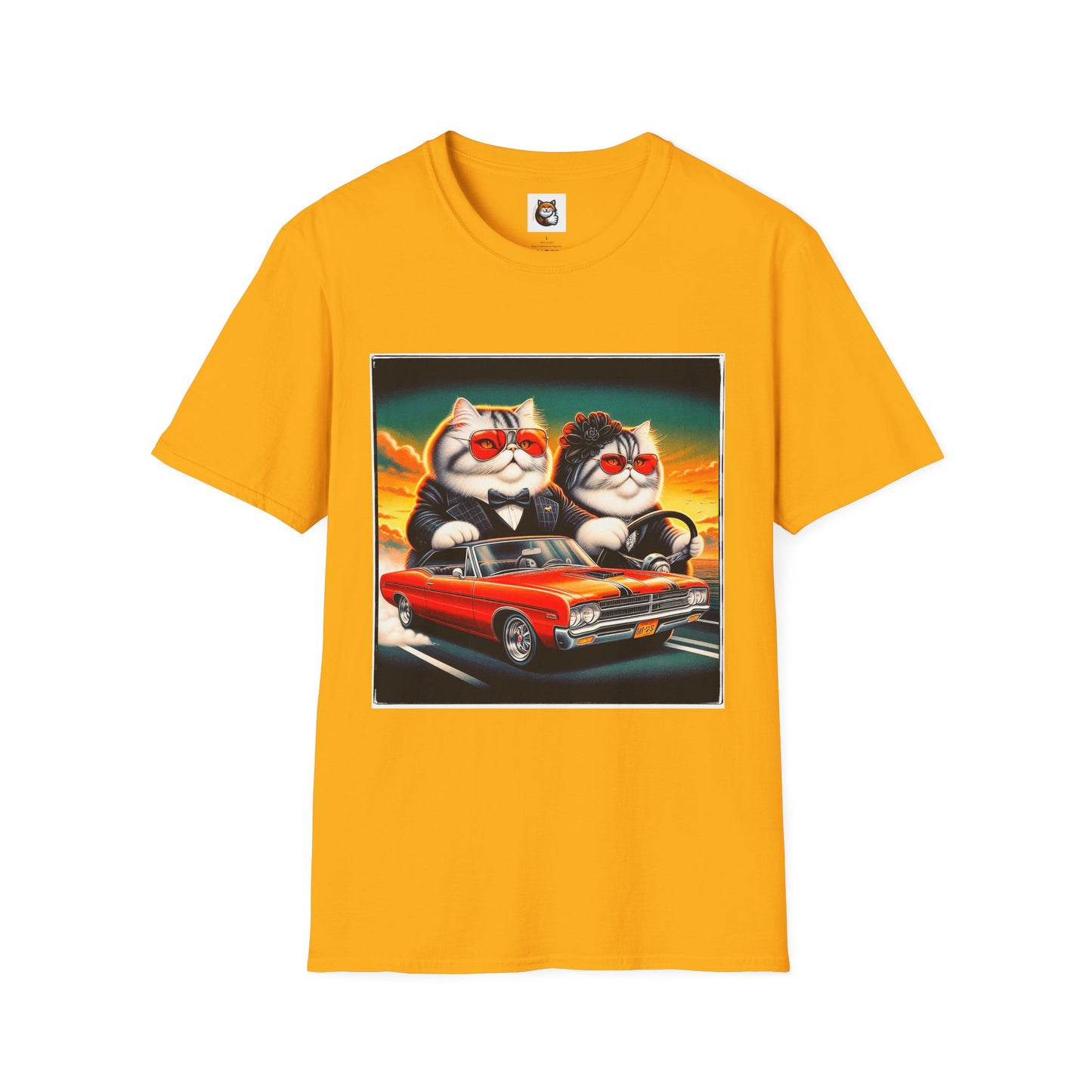 Wacky Exotic Shorthair Cat Unisex Softstyle T-Shirt
