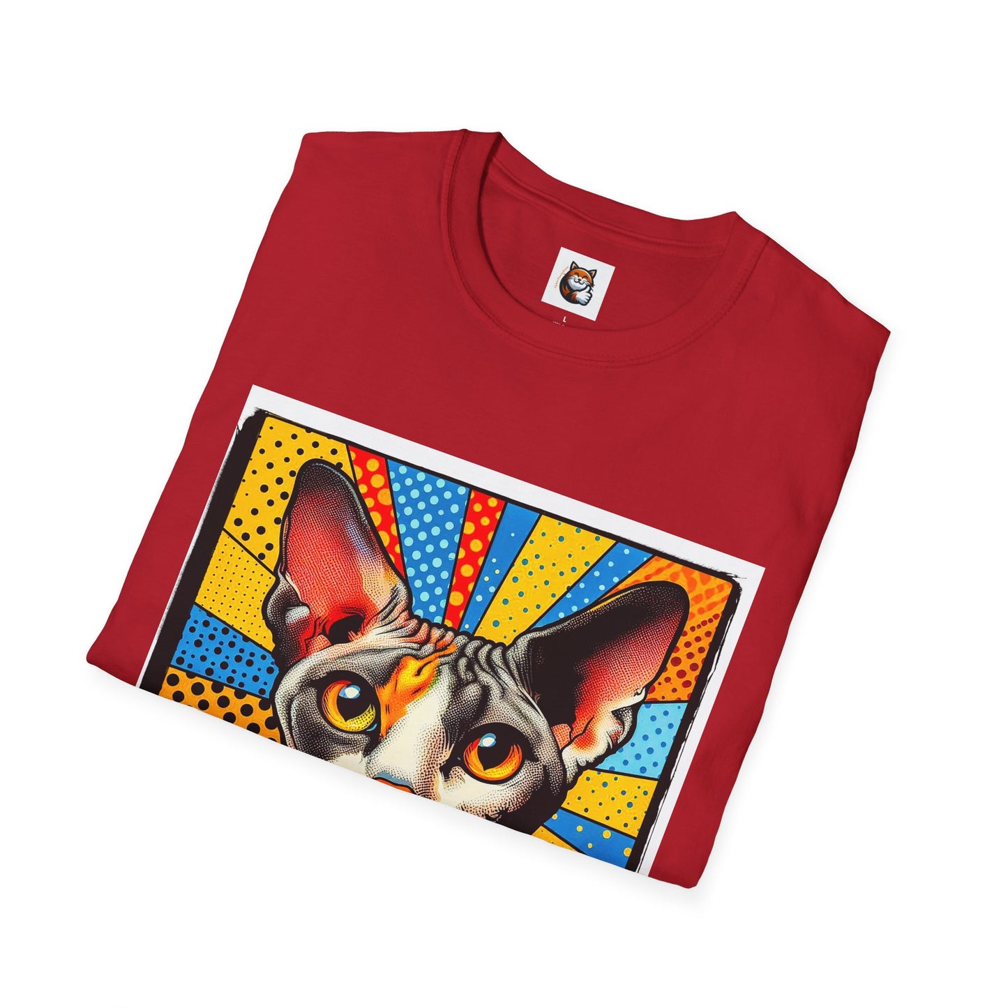 Devon Rex Comic book  Unisex Softstyle T-Shirt