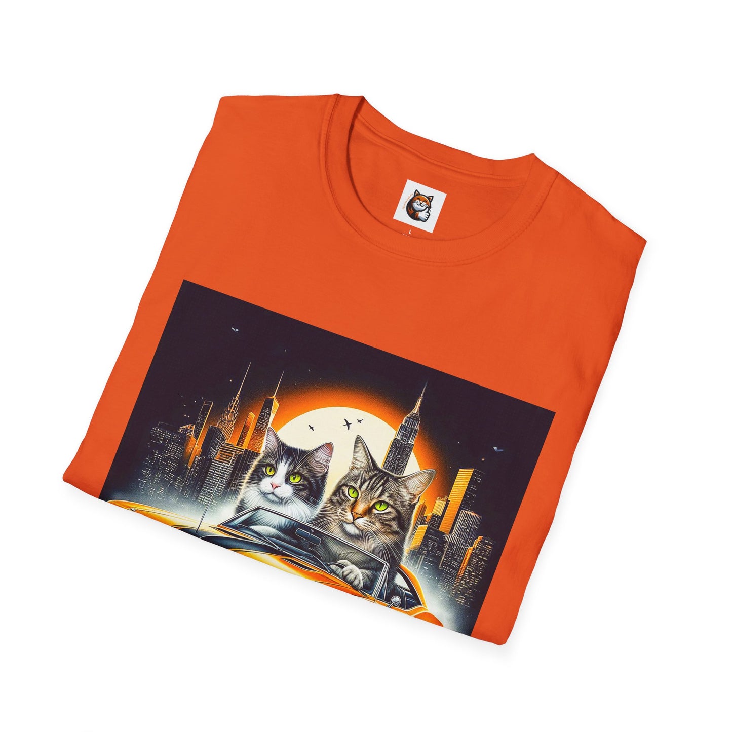 Wacky Domestic Cat Unisex Softstyle T-Shirt