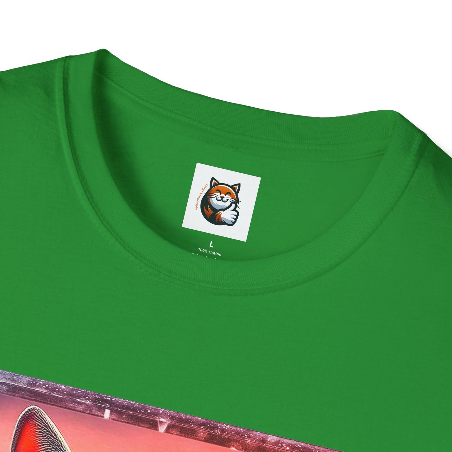 Devon Rex Cat surfs up Softstyle T-Shirt