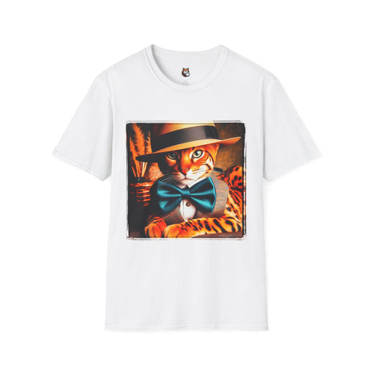 Bengal Unisex  blue bow tie Softstyle T-Shirt