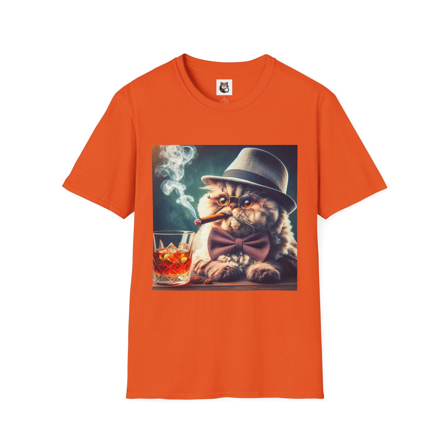Selkirk Rex Cat T-Shirt cigars and whiskey